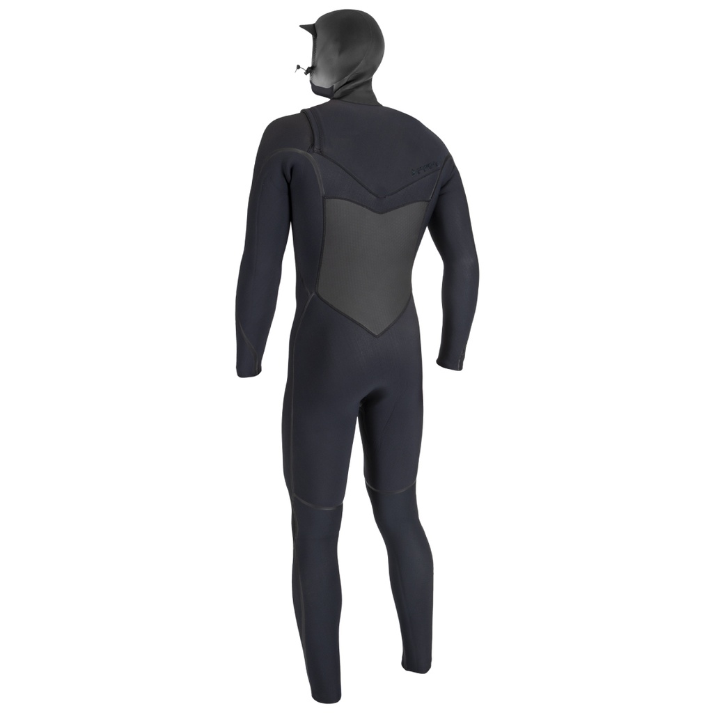 Psycho Tech 5.5/4Mm Chest Zip Full w/ Hood (Black/Black)