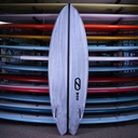 Slater Designs Great White Twin Volcanic 5'11" - bottom