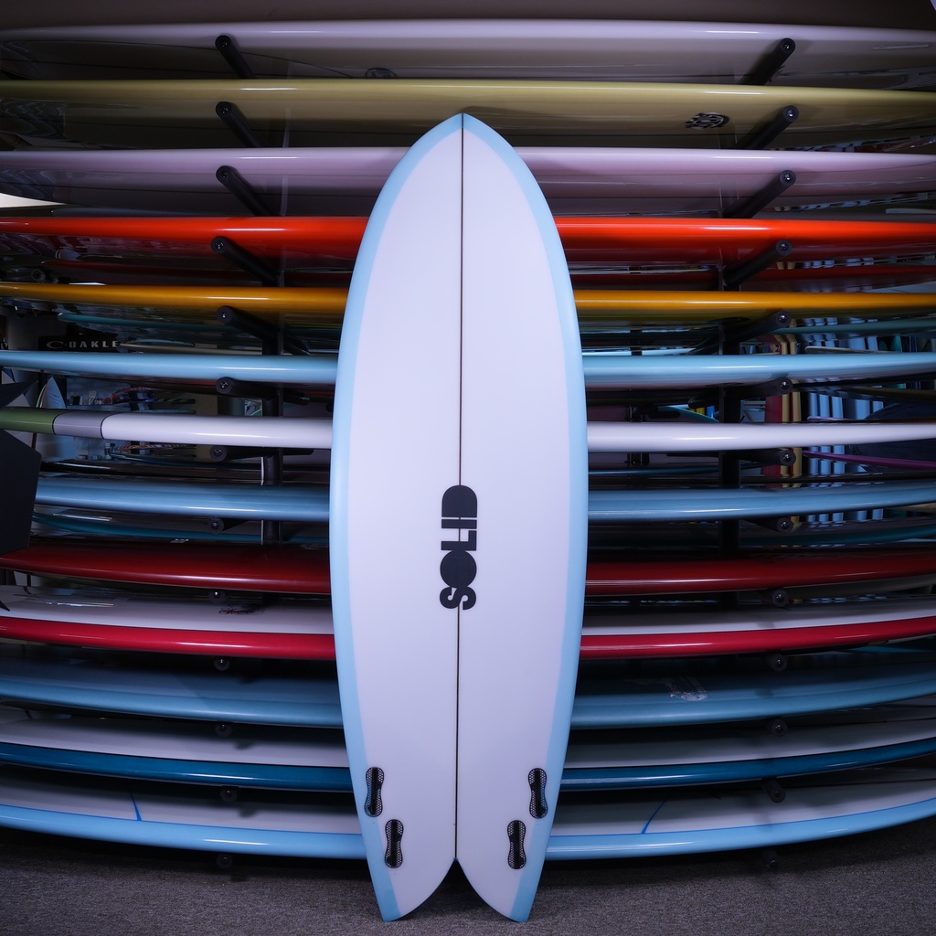 Solid Throwback Fish PU/Poly 5'8" - bottom
