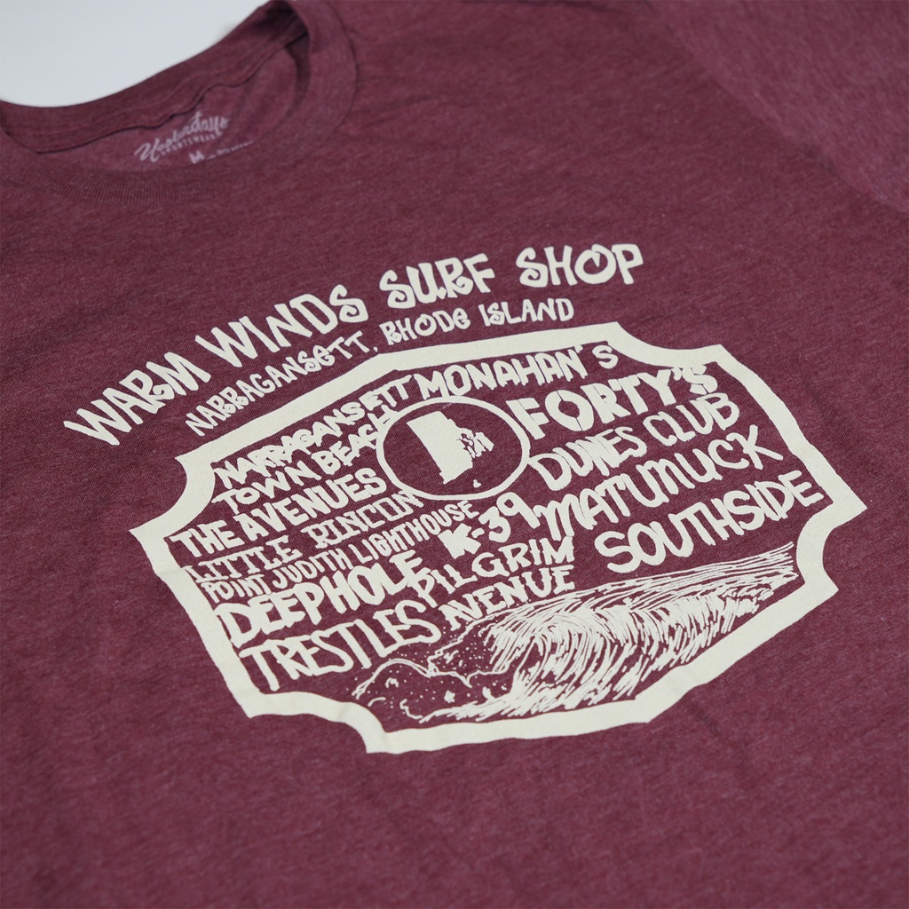 Surf Spots SS Tee (Burgundy)