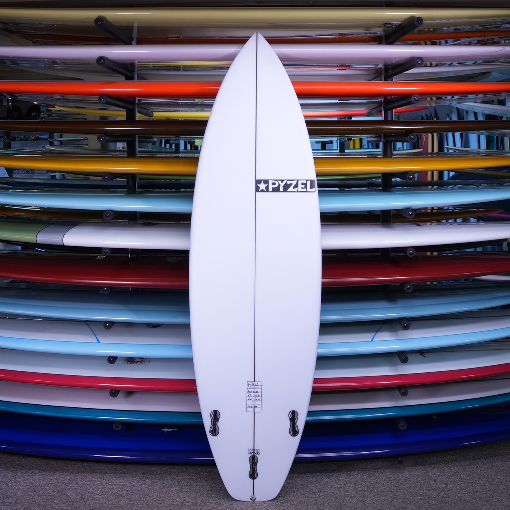 Pyzel Red Tiger PU/Poly 6'2" Bottom of Board