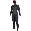 Women's Psycho Tech 5/4Mm+ Hooded Chest Zip Wetsuit (Black)