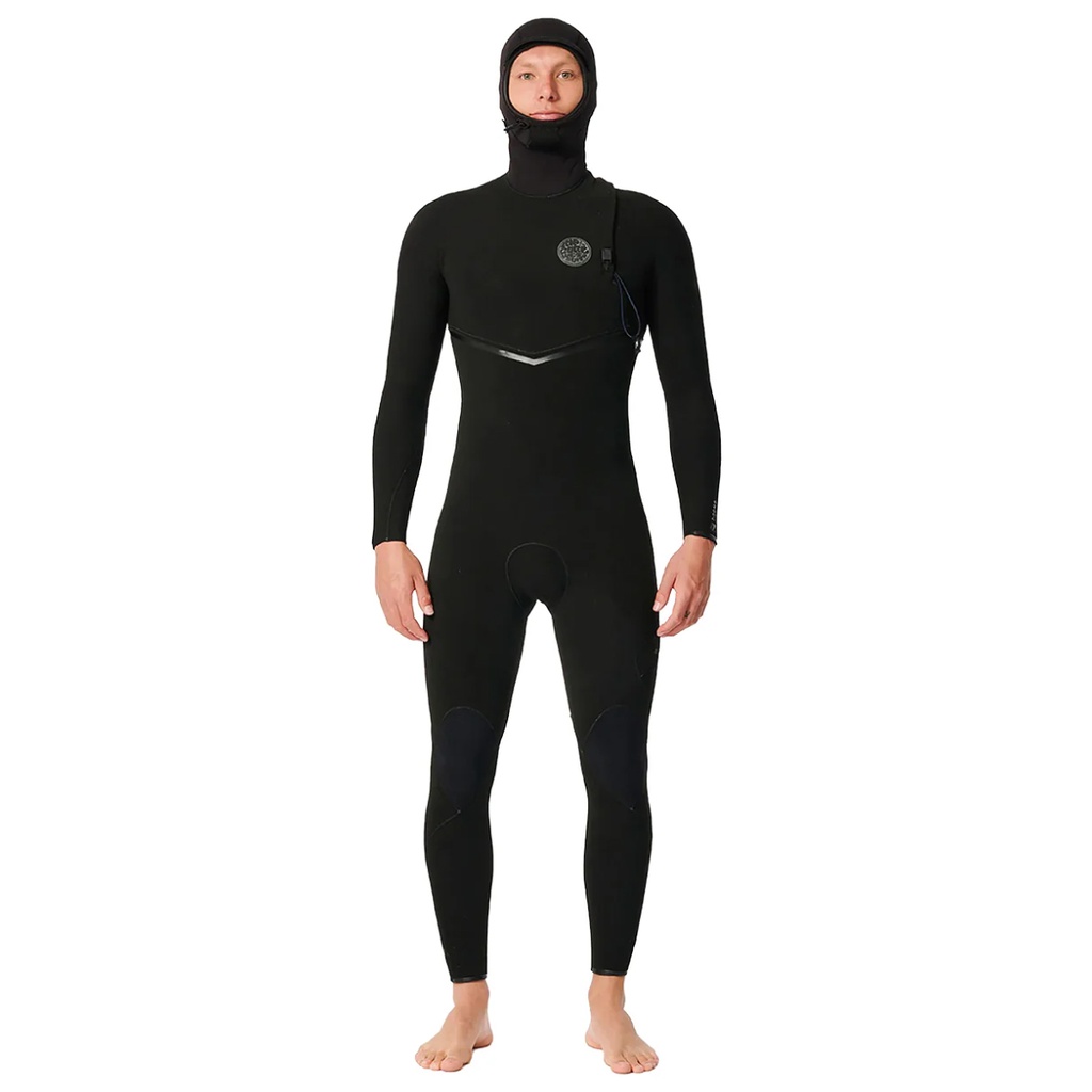 E Bomb 4/3mm Hooded Zip Free Wetsuit (Black)