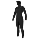 Women's Hyperfreak 5/4Mm+ Hooded Chest Zip Wetsuit (Black)