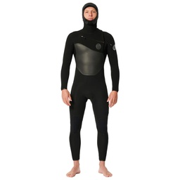Flashbomb 5/4mm Hooded Chest Zip Wetsuit (Black)