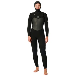 Women's Flashbomb 5/4mm Hooded Chest Zip Wetsuit (Black)